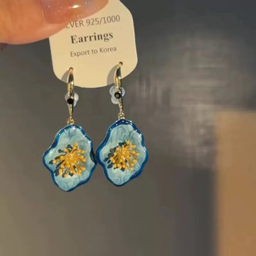 DAIIIBABYYY  -  Fashion Irregular Yellow Blue Flower Dangle Earrings 2025 New Spring Summer Pendientes